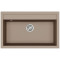 Каменная кухонная мойка Aquasanita Quadro SQQ103 Mocha warm 114 Коричневый