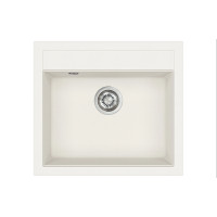 Каменная кухонная мойка Aquasanita Quadro SQQ100 W Alba 710 Белый