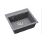 Кам'яна кухонна мийка Aquasanita Quadro SQQ100 W Alumetallic 202 Сірий металлік