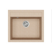 Каменная кухонная мойка Aquasanita Quadro SQQ100 W Beige 110 Бежевый