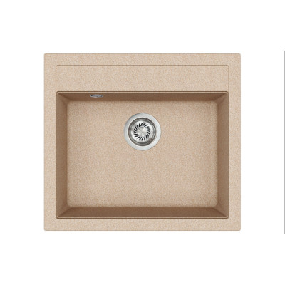 Кам'яна кухонна мийка Aquasanita Quadro SQQ100 W Beige 110 Бежевий