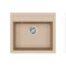 Кам'яна кухонна мийка Aquasanita Quadro SQQ100 W Beige 110 Бежевий