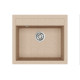 Кам'яна кухонна мийка Aquasanita Quadro SQQ100 W Beige 110 Бежевий