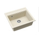 Каменная кухонная мойка Aquasanita Quadro SQQ100 W Blanched almond 113 Миндаль