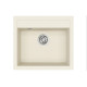 Каменная кухонная мойка Aquasanita Quadro SQQ100 W Blanched almond 113 Миндаль