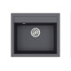 Кам'яна кухонна мийка Aquasanita Quadro SQQ100 W Graphite 222 Графіт