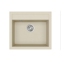 Каменная кухонная мойка Aquasanita Quadro SQQ100 W Silica 111 Бежевый