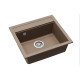 Каменная кухонная мойка Aquasanita Quadro SQQ100 W Warm Mocha 114 Коричневый
