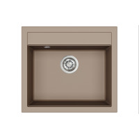 Каменная кухонная мойка Aquasanita Quadro SQQ100 W Warm Mocha 114 Коричневый