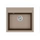 Каменная кухонная мойка Aquasanita Quadro SQQ100 W Warm Mocha 114 Коричневый