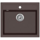 Каменная кухонная мойка Aquasanita Quadro SQQ100 W Cerrus 120 Темно-коричневый