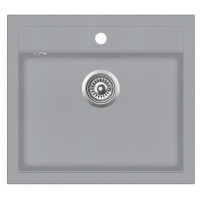 Каменная кухонная мойка Aquasanita Quadro SQQ100 W Light Grey 221 Светло-серый