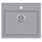 Каменная кухонная мойка Aquasanita Quadro SQQ100 W Light Grey 221 Светло-серый