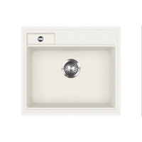 Каменная кухонная мойка Aquasanita Quadro SQU100 Alba 710 Белый