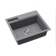 Каменная кухонная мойка Aquasanita Quadro SQU100 Alumetallic 202 Серый металлик