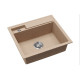 Каменная кухонная мойка Aquasanita Quadro SQU100 Beige 110 Бежевый