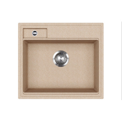 Каменная кухонная мойка Aquasanita Quadro SQU100 Beige 110 Бежевый