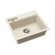 Каменная кухонная мойка Aquasanita Quadro SQU100 Blanched almond 113 Миндаль