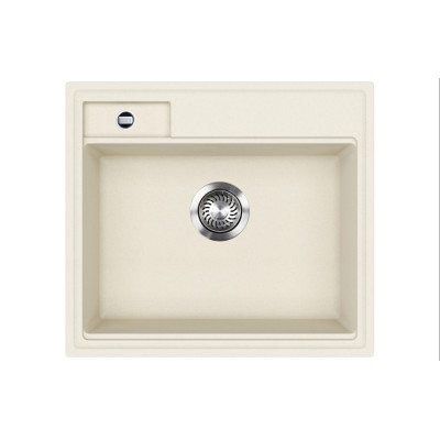 Каменная кухонная мойка Aquasanita Quadro SQU100 Blanched almond 113 Миндаль
