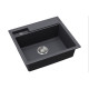 Каменная кухонная мойка Aquasanita Quadro SQU100 Graphite 222 Графит