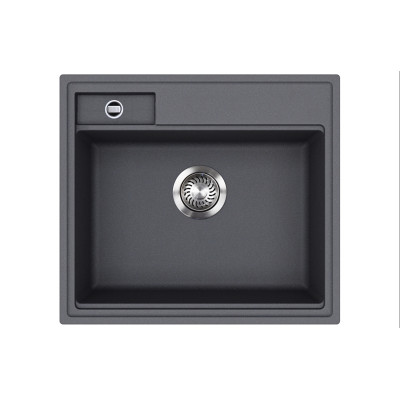 Каменная кухонная мойка Aquasanita Quadro SQU100 Graphite 222 Графит