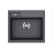 Каменная кухонная мойка Aquasanita Quadro SQU100 Graphite 222 Графит