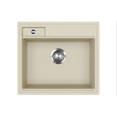 Каменная кухонная мойка Aquasanita Quadro SQU100 Silica 111 Бежевый