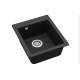 Кам'яна кухонна мийка Aquasanita Simplex SQS100 W Black Metallic 601 Чорний металік