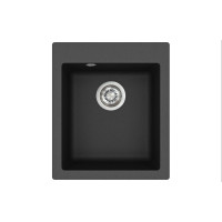 Кам'яна кухонна мийка Aquasanita Simplex SQS100 W Black Metallic 601 Чорний металік