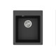 Кам'яна кухонна мийка Aquasanita Simplex SQS100 W Black Metallic 601 Чорний металік