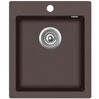 Каменная кухонная мойка Aquasanita Simplex SQS100 W Cerrus 120 Темно-коричневый