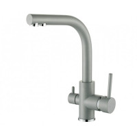 Кухонный каменный смеситель Aquasanita Akvaduo 2663L Light grey 221 Светло-серый с подключением к фильтрованной воде