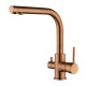 Кухонный смеситель Aquasanita Akvaduo 2663L Copper C Медь PVD с подключением к фильтрованной воде