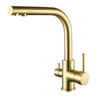 Кухонный смеситель Aquasanita Akvaduo 2663L Gold G Золото PVD с подключением к фильтрованной воде Кухонный смеситель Aquasanita Akvaduo 2663L Gold G Золото PVD с подключением к фильтрованной воде