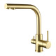 Кухонный смеситель Aquasanita Akvaduo 2663L Gold G Золото PVD с подключением к фильтрованной воде