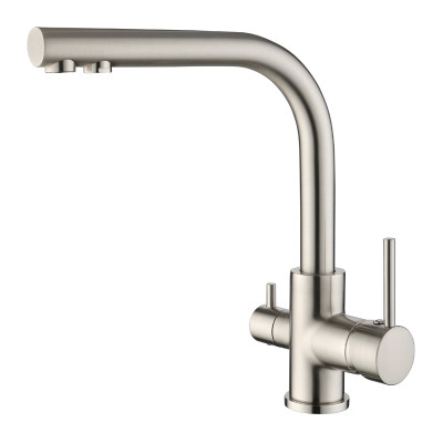 Кухонный смеситель Aquasanita Akvaduo 2663L Steel 002 Нержавеющая сталь с подключением к фильтрованной воде