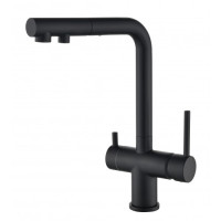 Кухонний змішувач Aquasanita Akvaduo Plus 2683 Black matt MB Чорний матовий з підключенням до фільтрованої води