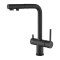 Кухонный смеситель Aquasanita Akvaduo Plus 2683 Black Metallic 601 Черный с подключением к фильтрованной воде