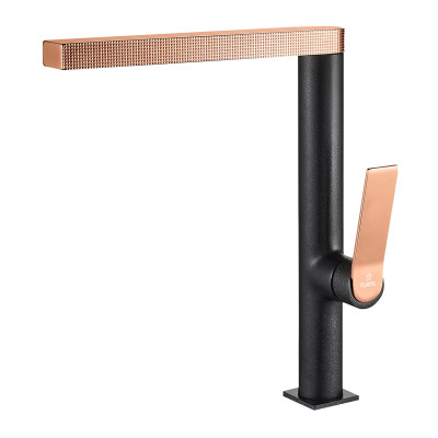 Кухонный каменный смеситель Aquasanita CANTUS 7083 C Black metallic copper 601 Черный маталлик, медь
