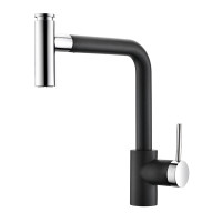 Кухонний кам'яний змішувач Aquasanita Dolus 7783 Black Metallic 601 Чорний металік