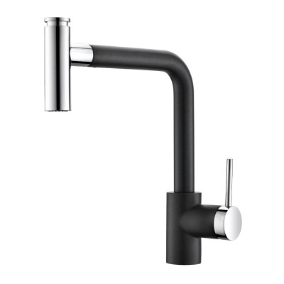 Кухонный каменный смеситель Aquasanita Dolus 7783 Black Metallic 601 Черный металлик