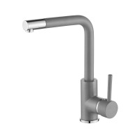 Кухонный каменный смеситель Aquasanita Forte 5553 Alumetallic 202 Серый металлик