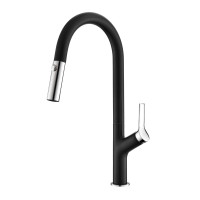 Кухонний кам'яний змішувач Aquasanita GRATA 7723 Black Metallic 601 Чорний металік