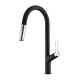 Кухонный каменный смеситель Aquasanita GRATA 7723 Black Metallic 601 Черный металлик