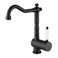 Кухонний кам'яний змішувач Aquasanita Hera 2473 Black metallic 601 Чорний металік