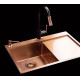 Кухонный каменный смеситель Aquasanita MATENO 7023 C Black metallic copper 601 Черный маталлик, медь
