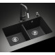 Кухонный каменный смеситель Aquasanita MATENO 7023 Black metallic 601 Черный маталлик