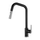 Кухонный каменный смеситель Aquasanita MATENO 7023 Black metallic 601 Черный маталлик