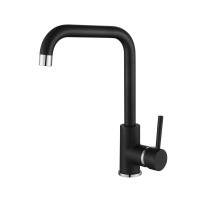 Кухонний кам'яний змішувач Aquasanita Mirrus 5063 Black Metallic 601 Чорний металік