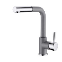 Кухонний кам'яний змішувач Aquasanita Modus 2383 Alumetallic 202 Сірий металік